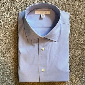 Blue and white dress shirt